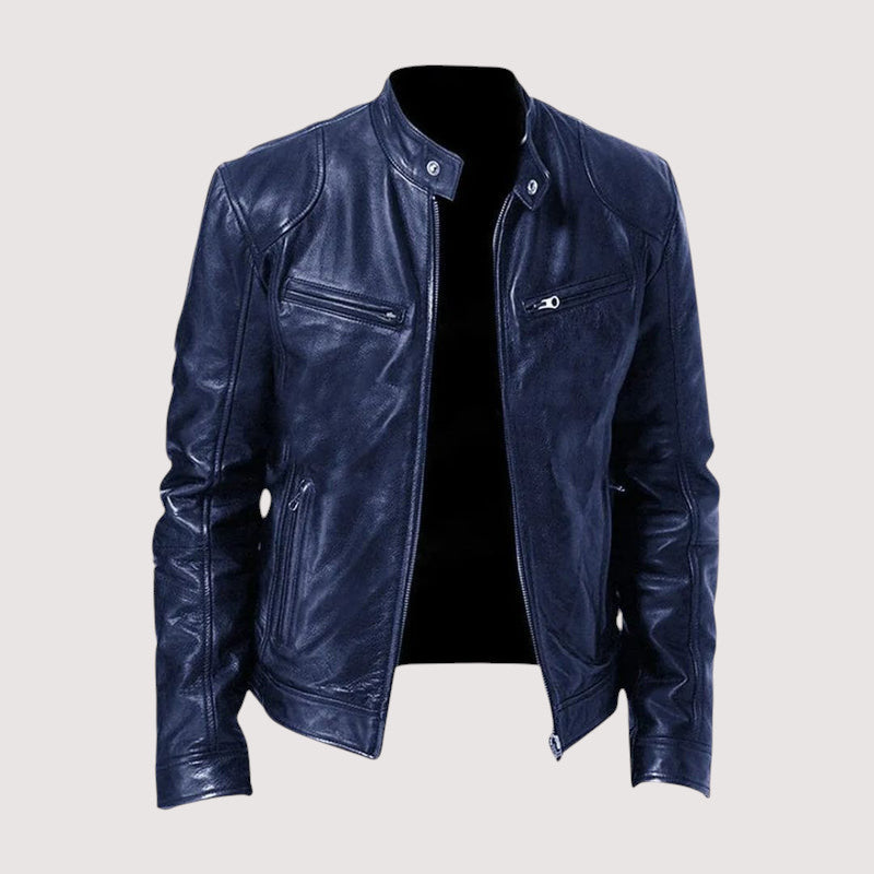 Leatherette Jacket - Regular Fit - Vegan Leather - Biker Jacket - Men's Leather Jacket