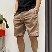 Corduroy Shorts - Men's Loose Fit Drawstring  Cord Shorts for Summer