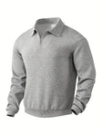 Quarter Zip Sweatshirt | Collared | Regular zip | Mens Half Zip Pullover | Men's Clothing