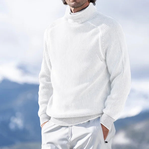 Roll Neck Jumper | Rib Knit | Turtleneck | Winter Pullover | Mens Knit Sweater