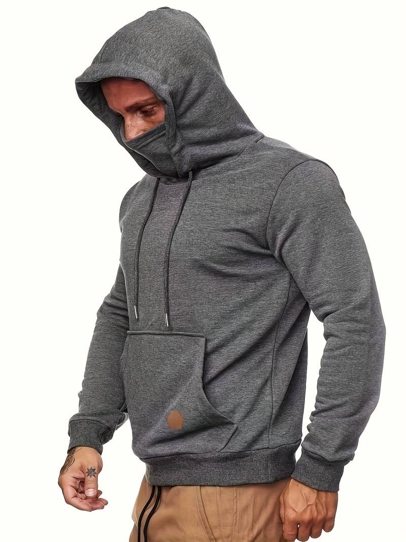 Hoodie with Face Mask | Regular Fit | Pocket | Pullover Hoodie | Men's Hoodie