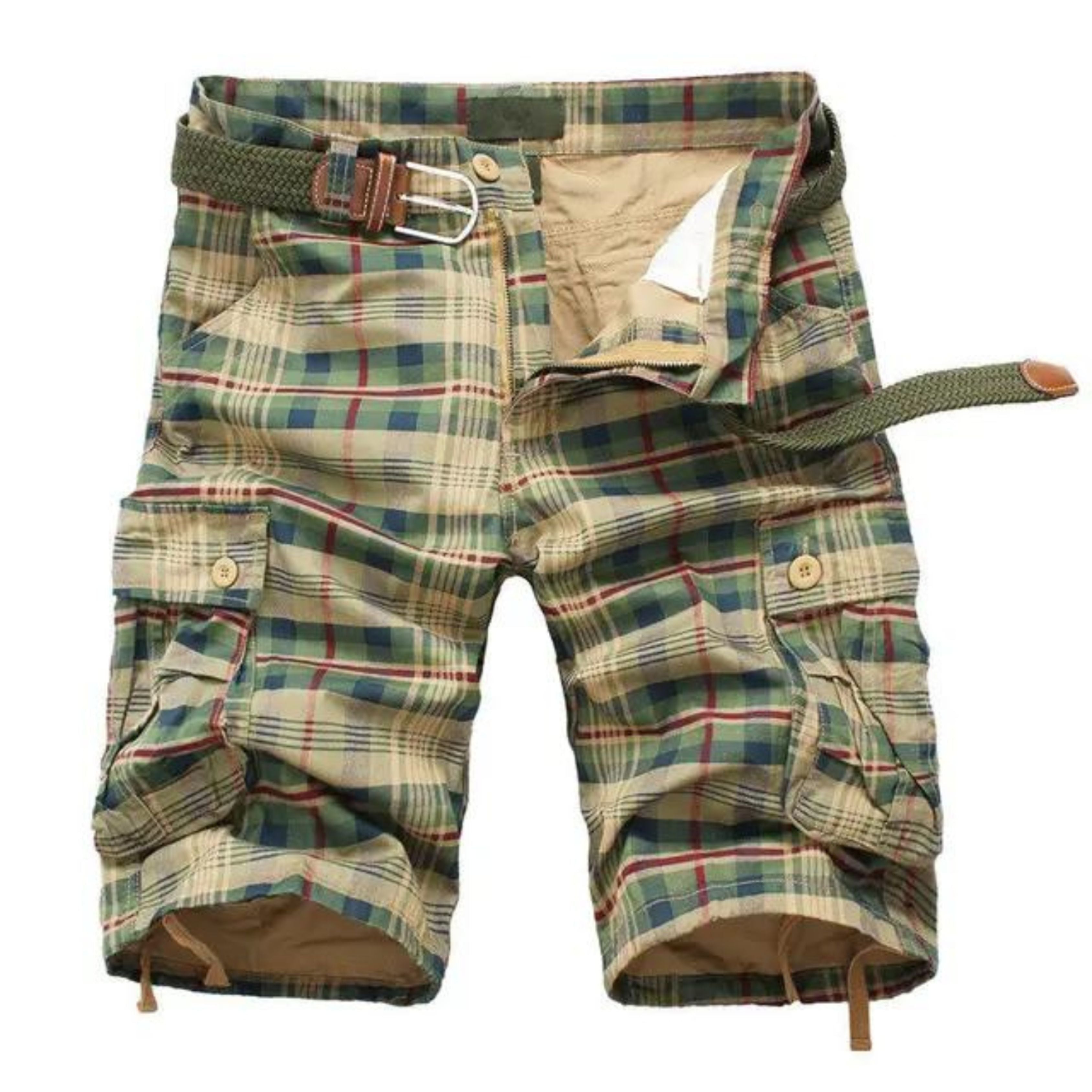 Cargo Shorts - Men's Tactical Long Leisure Shorts with Belt