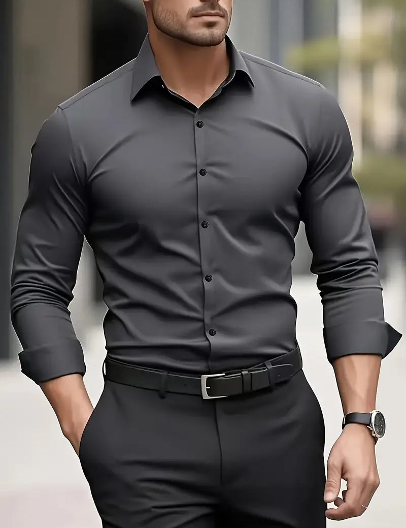 Non Iron Shirt | Wrinkle Free | Slim Fit | Button-Up Shirt | Men's Shirts