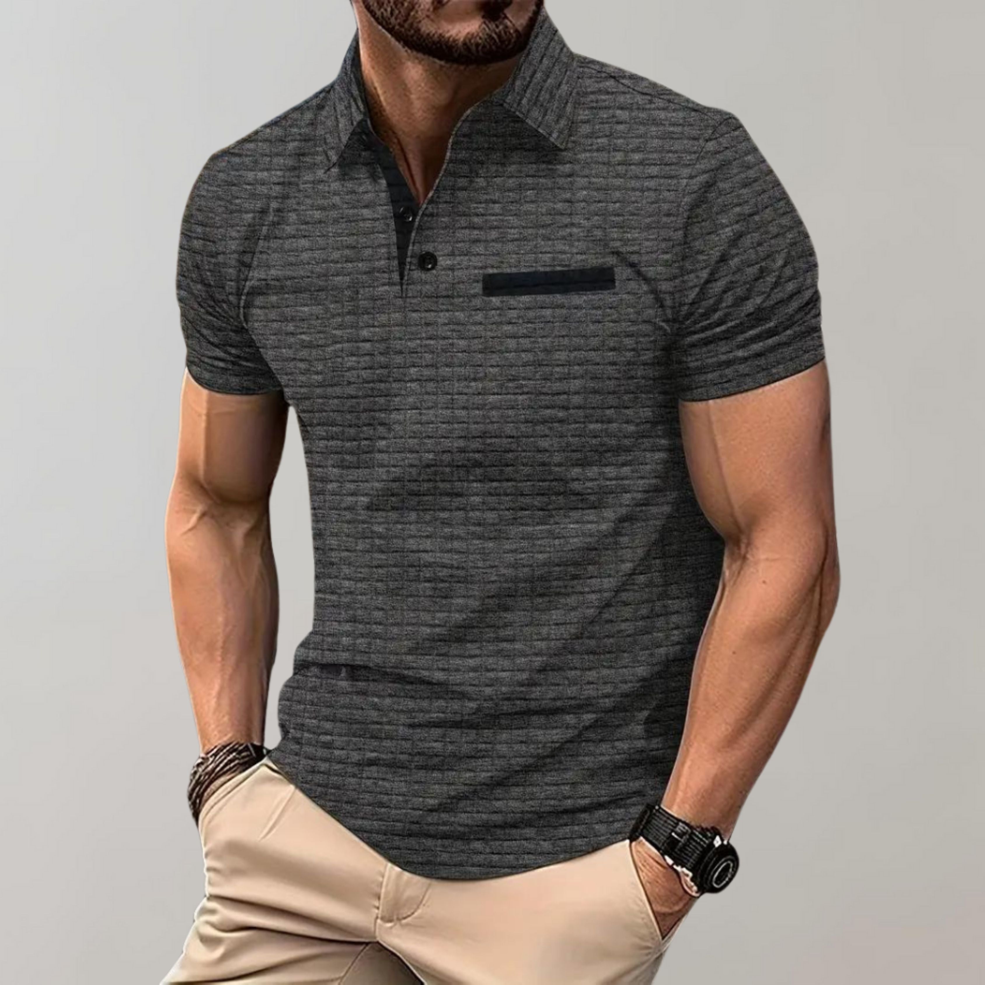 Polo T-Shirt | Button Neck | Breast Pocket | Collared T-Shirt | Men's Polo Shirts