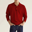 Polo Sweatshirt - Collared - Long Sleeve - Polo Jumper - Men's Clothing