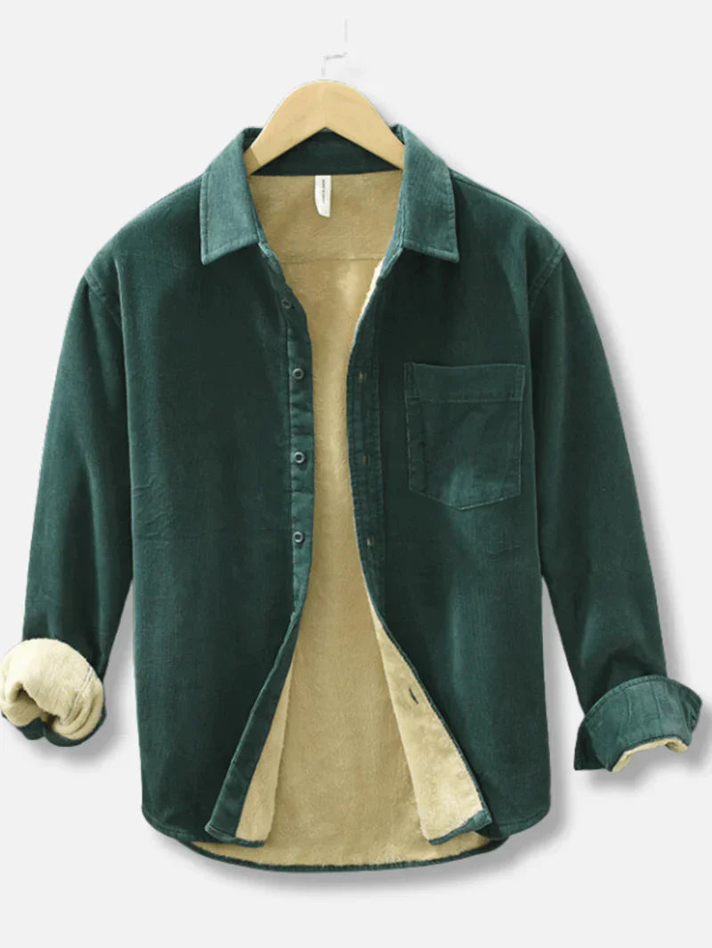 Corduroy Shirt | Warm | Fleece Lined | Overshirt | Men's Clothing
