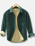 Corduroy Shirt | Warm | Fleece Lined | Overshirt | Men's Clothing