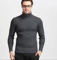 Roll Neck Jumper - Men's Slim Fit Knitted Turtleneck Sweater