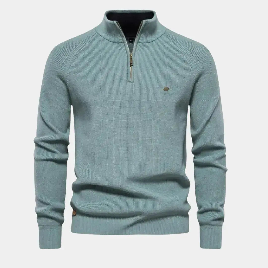 Half Zip Sweater | Knitted | Zip Neck | Polo Jumper | Men's Quarter Zip Jumper