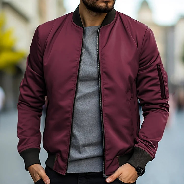 Bomber Jacket - Slim Fit - Zip-Up - Lightweight Jacket - Men's Jacket