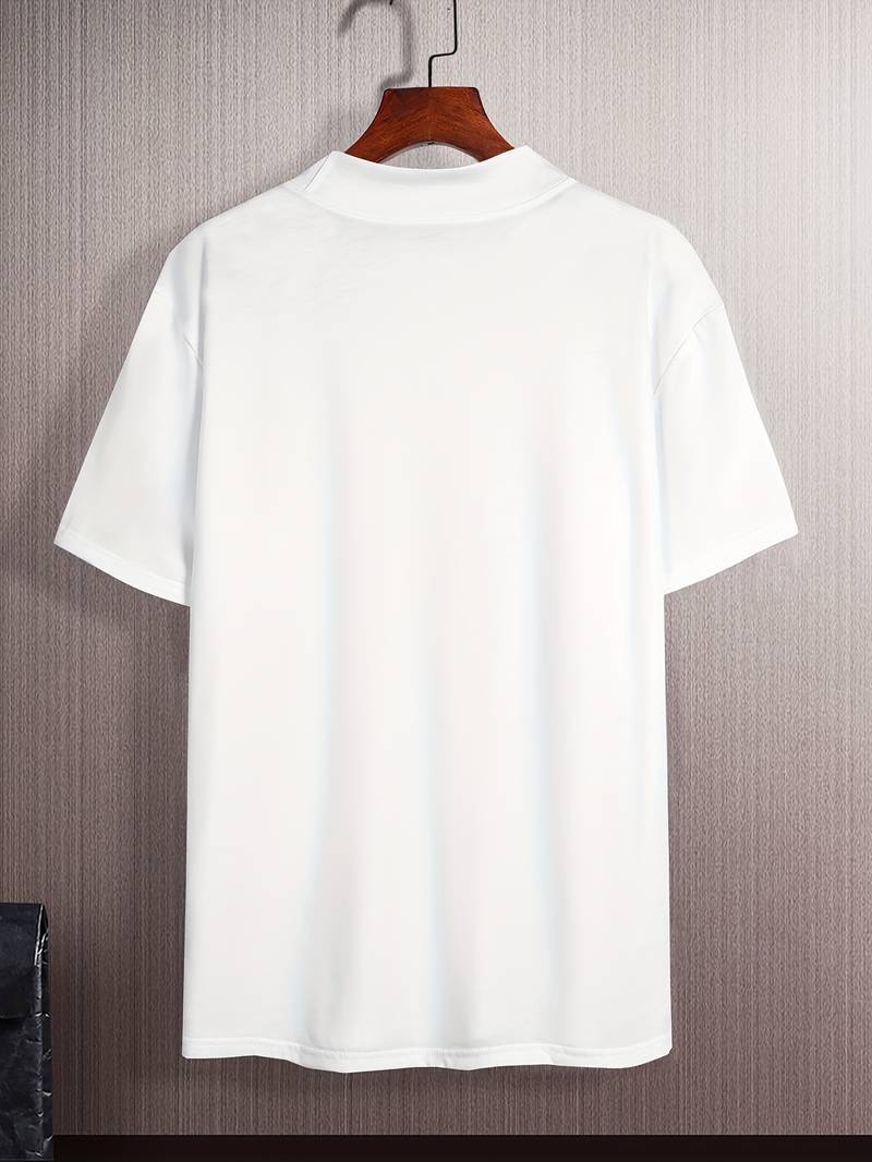 High Neck T-Shirt | Short Sleeve | Turtleneck | Men's T-Shirt | Men's Clothing