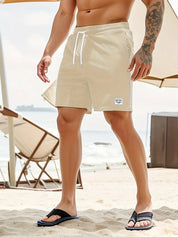 Cord Shorts - Men's Elastic Waist Corduroy Summer Shorts