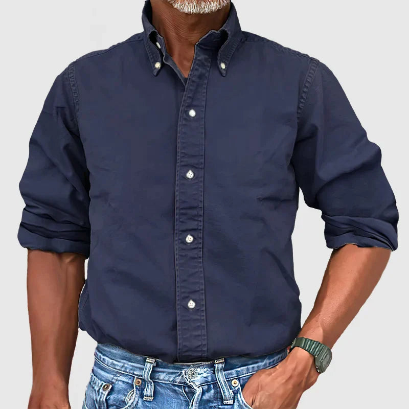 Long Sleeve Shirt - Casual - Collared - Button-Up Shirt - Men's Shirts