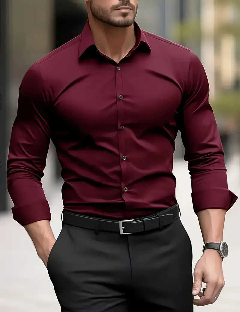 Non Iron Shirt | Wrinkle Free | Slim Fit | Button-Up Shirt | Men's Shirts