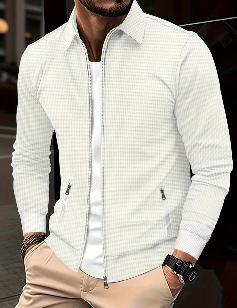 Men's Zip Up Sweatshirt - Full Zip - Pockets - Zip Up Sweater - Men's Jacket