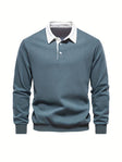 Polo Shirt | Turndown Collar | Quarter Button-Up | Long Sleeve Polo Shirts | Men's Shirts