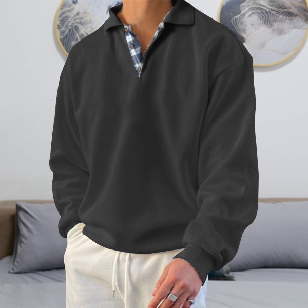 Polo Sweater - Men's Oversized Collared Pullover