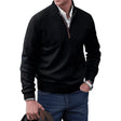 Quarter Zip Jumper - Long Sleeve - Knitted - Cashmere Sweater - Men's Half Zip Sweater