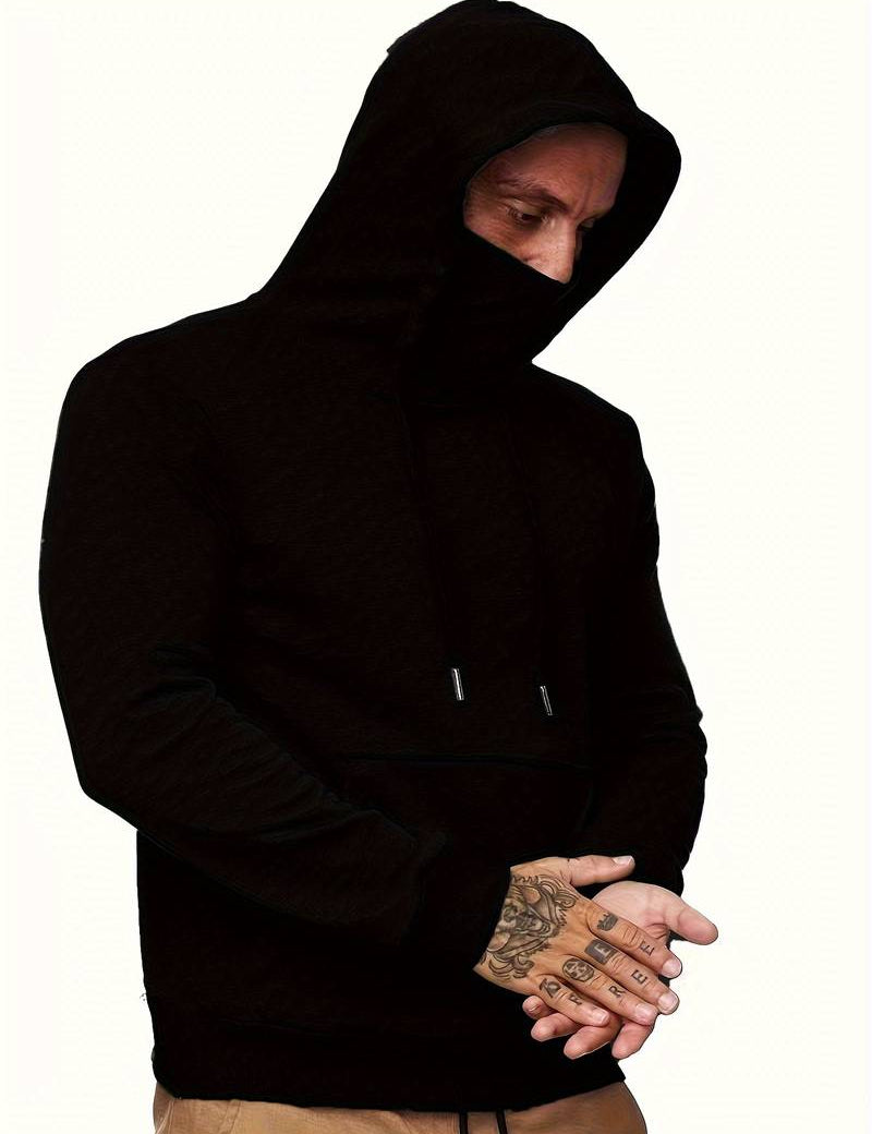 Hoodie with Face Mask | Regular Fit | Pocket | Pullover Hoodie | Men's Hoodie
