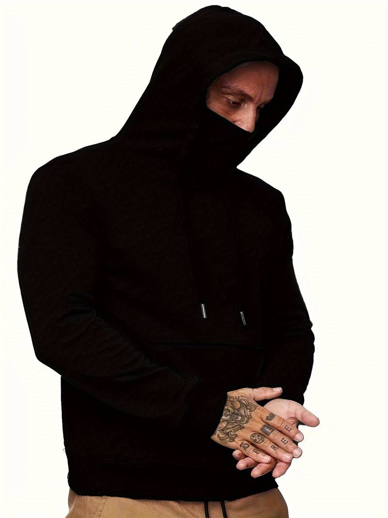 Hoodie with Face Mask | Regular Fit | Pocket | Pullover Hoodie | Men's Hoodie