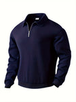 Quarter Zip Sweatshirt | Collared | Regular zip | Mens Half Zip Pullover | Men's Clothing