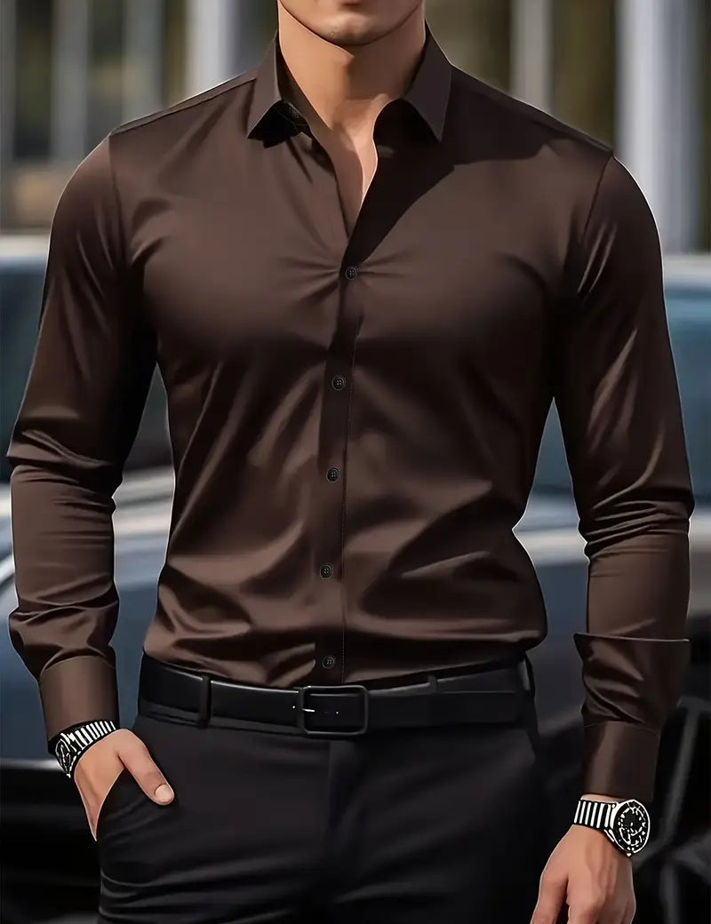 Non Iron Shirt | Wrinkle Free | Slim Fit | Button-Up Shirt | Men's Shirts