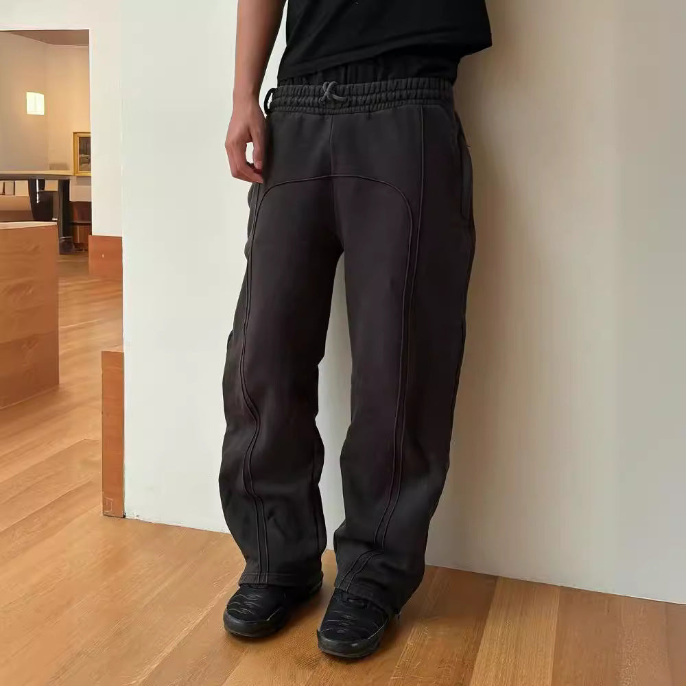 Straight Leg Joggers | Drawstring | Baggy | Straight Leg Sweatpants | Men's Joggers