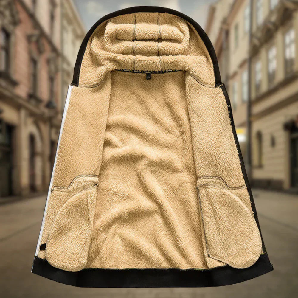 Fleece Hoodie Jacket - Winter - Warm - Zip-Up Hoodie - Men's Hoodie