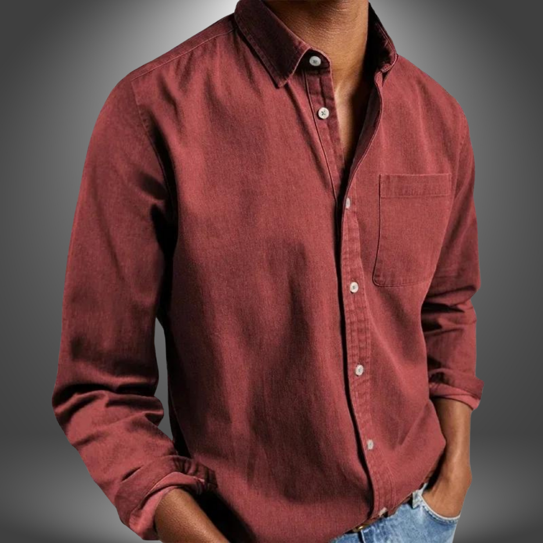 Denim Shirt | Long Sleeve | Regular Fit | Button-Up Shirt | Men's Shirts