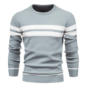 Men's Jumper - Round Neck - Striped - Knitted Sweater - Men's Clothing