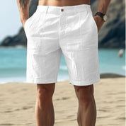 Linen Shorts - Men's Casual Lightweight Summer Shorts with Pockets
