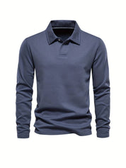 Men's Polo Shirt | Collared | Plain | Long Sleeve Shirts | Long Sleeve T-Shirts