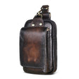 Belt Bag - Men's Small Brown Waist Bag with Zipper