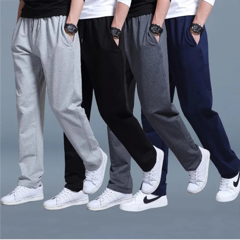 Straight Leg Joggers - Drawstring - Leisure - Sweatpants - Men's Pants