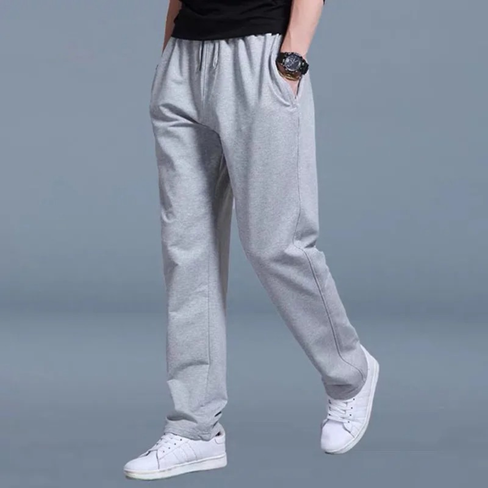 Straight Leg Joggers - Drawstring - Leisure - Sweatpants - Men's Pants