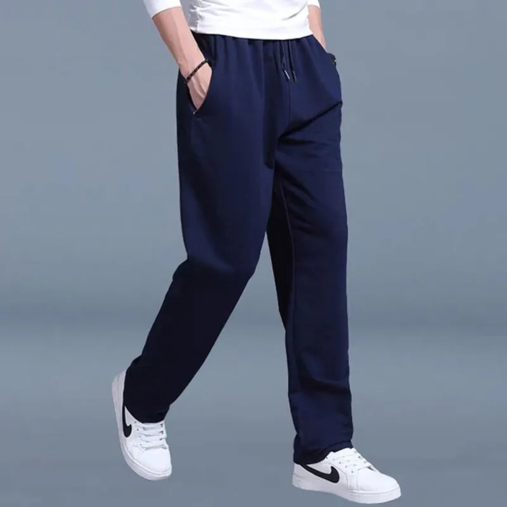 Straight Leg Joggers - Drawstring - Leisure - Sweatpants - Men's Pants
