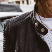 Biker Jacket - Women's Black Slim Fit Leather Jacket