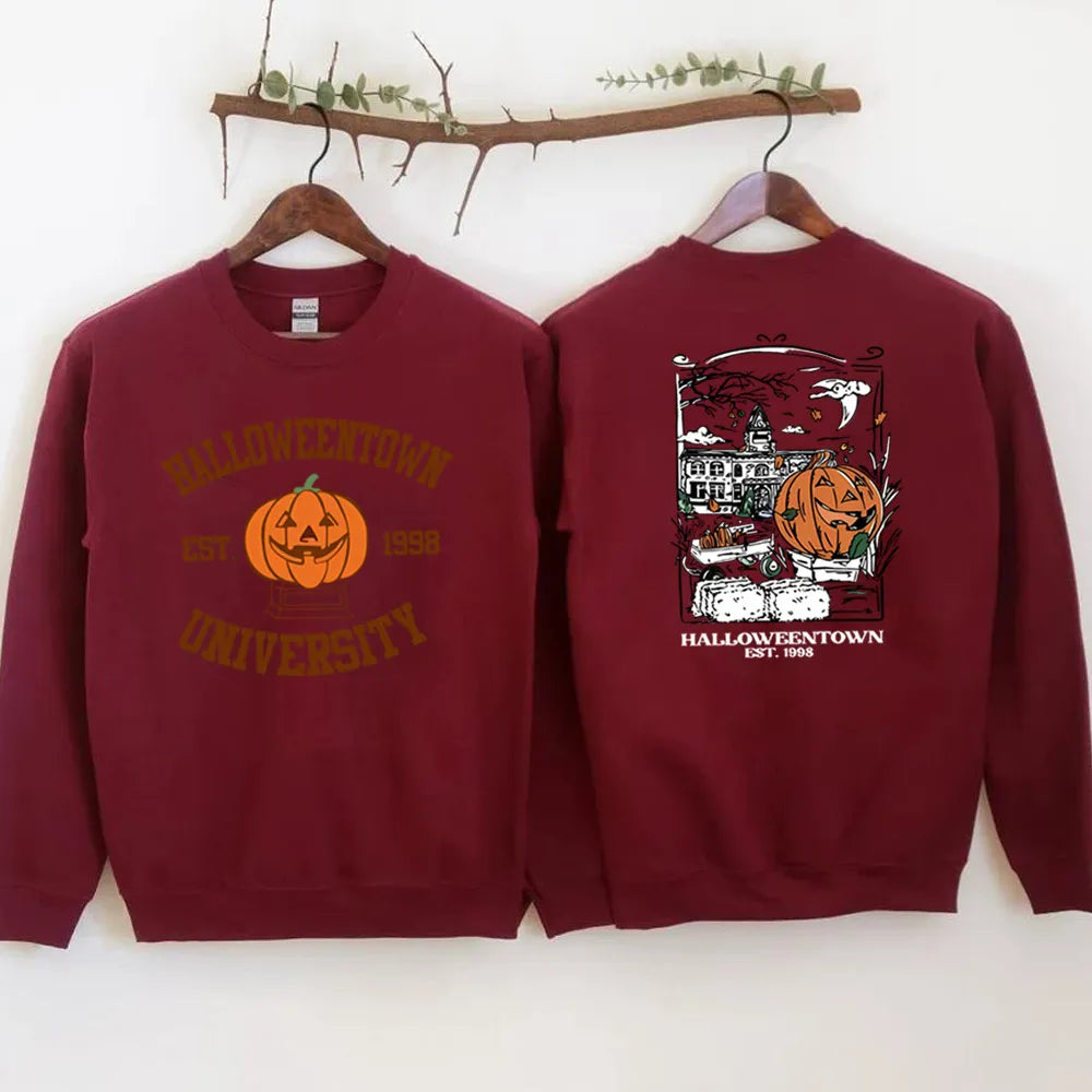 Halloween Pullover - Cozy - Loose Fit - Pumpkin Sweatshirt - Women's Halloween Jumper