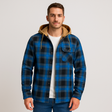 Hooded Overshirt - Button-Up - Breast Pockets - Plaid Hoodie - Men's Clothing