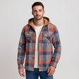 Hooded Overshirt - Button-Up - Breast Pockets - Plaid Hoodie - Men's Clothing