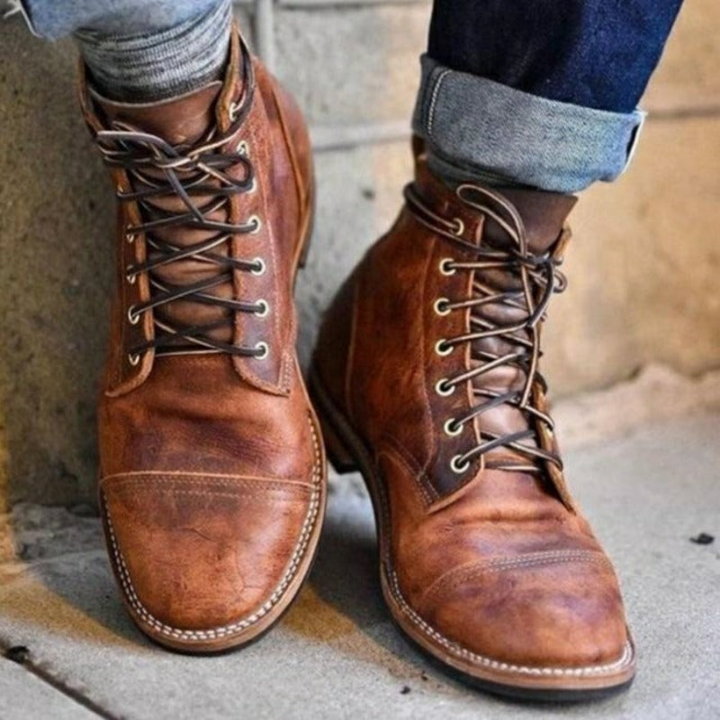 Leather Boots | Brown | Lace-Up | Ankle Boots | Men's Boots