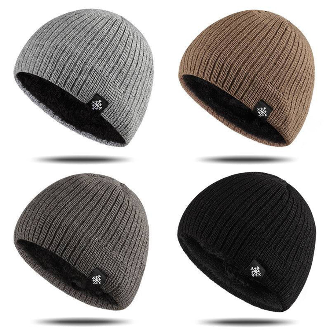 Men's Beanie - Warm - Fleece Lined - Knitted Beanie - Winter Hat