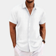 Button-Up Shirt | Lightweight | Collared | Short Sleeve Shirt | Men's Summer Clothes