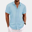 Button-Up Shirt | Lightweight | Collared | Short Sleeve Shirt | Men's Summer Clothes