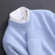 Knitted Sweater - Men's Plain Crew Neck Knitted Jumper for Winter-Men's Sweater-Chaps of London-Chaps of London