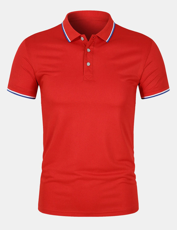 Collared T-Shirt - Slim Fit - Short Sleeve - Polo Shirt - Men's Clothing
