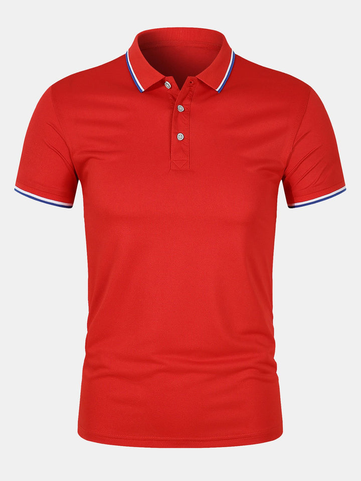 Collared T-Shirt - Slim Fit - Short Sleeve - Polo Shirt - Men's Clothing