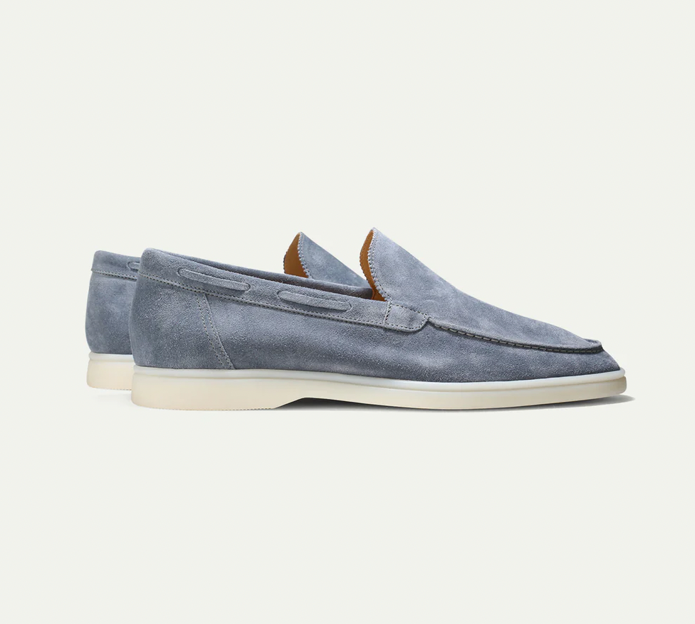 Suede Loafers - Slip-On - Comfortable - Leather Loafers - Men's Shoes