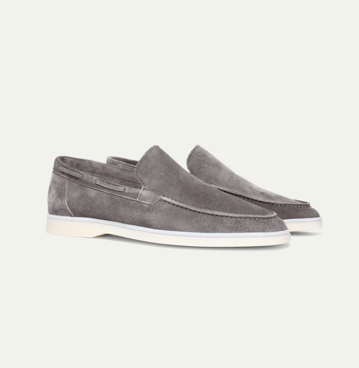 Suede Loafers - Slip-On - Comfortable - Leather Loafers - Men's Shoes