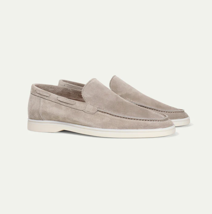 Suede Loafers - Slip-On - Comfortable - Leather Loafers - Men's Shoes
